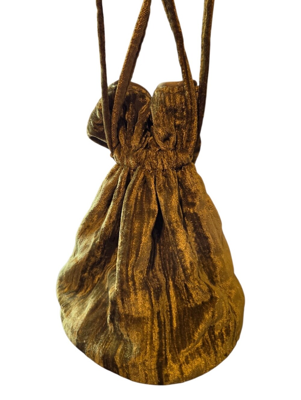 Sezane Embossed Velvet Pouch Holiday Bag Limited Edition New Olive Green - Picture 3 of 9